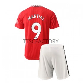 Koszulka Manchester United Martial 9 Dziecięcy Domowe Stroje Piłkarskie 2022/23 Krótki Rękaw